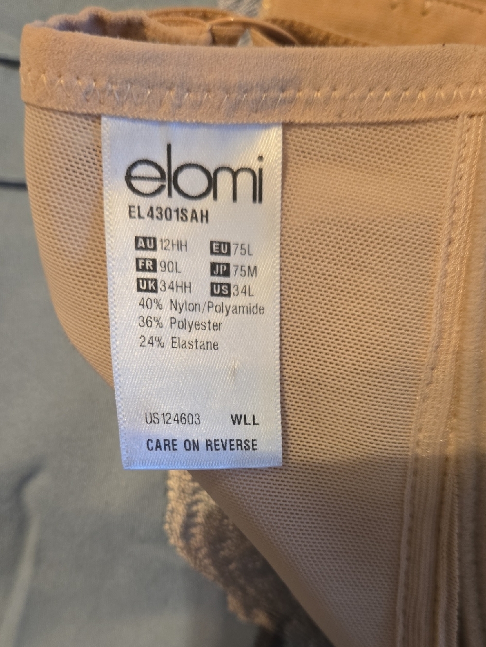 Elomi Beige/Nude Supportive Mesh Bra